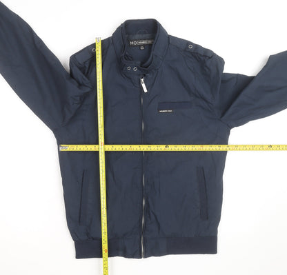 Members Only Men's Blue Bomber Jacket S Cotton Nylon Zip Up