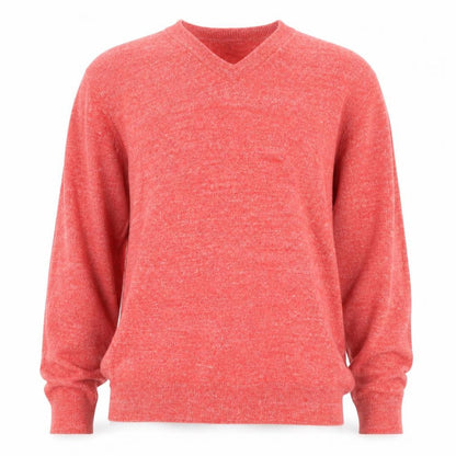 Nautica Men's Red V-Neck Knit Pullover Jumper Size L