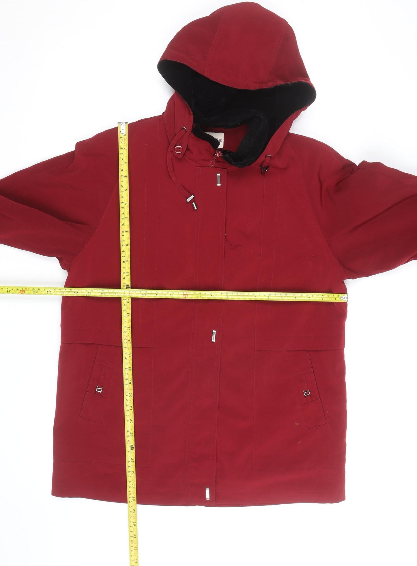 St. John's Bay Men's Red Hooded Waterproof Parka Coat Size M