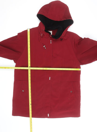 St. John's Bay Men's Red Hooded Waterproof Parka Coat Size M