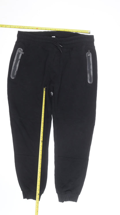 Aéropostale Men's Black XL Jogger Fleece Sweatpants with Zip Pockets