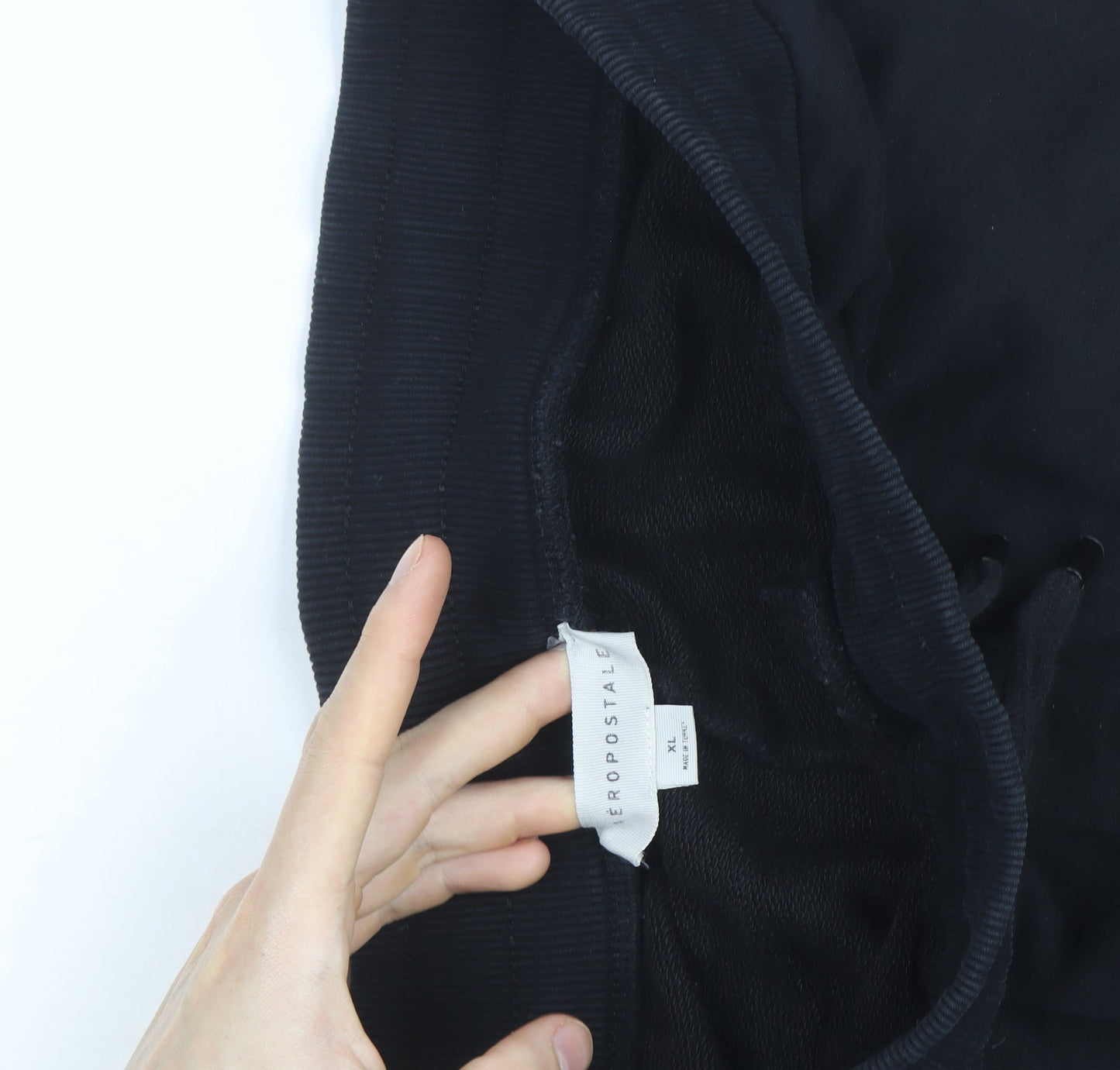 Aéropostale Men's Black XL Jogger Fleece Sweatpants with Zip Pockets