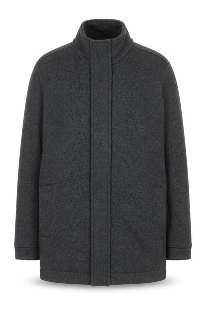 Lands' End Men's Grey Full Zip Fleece Jacket M Regular