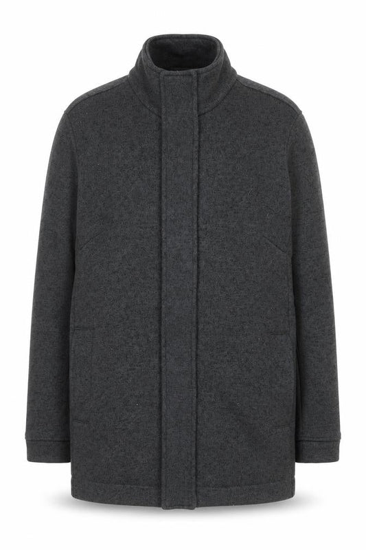 Lands' End Men's Grey Full Zip Fleece Jacket M Regular