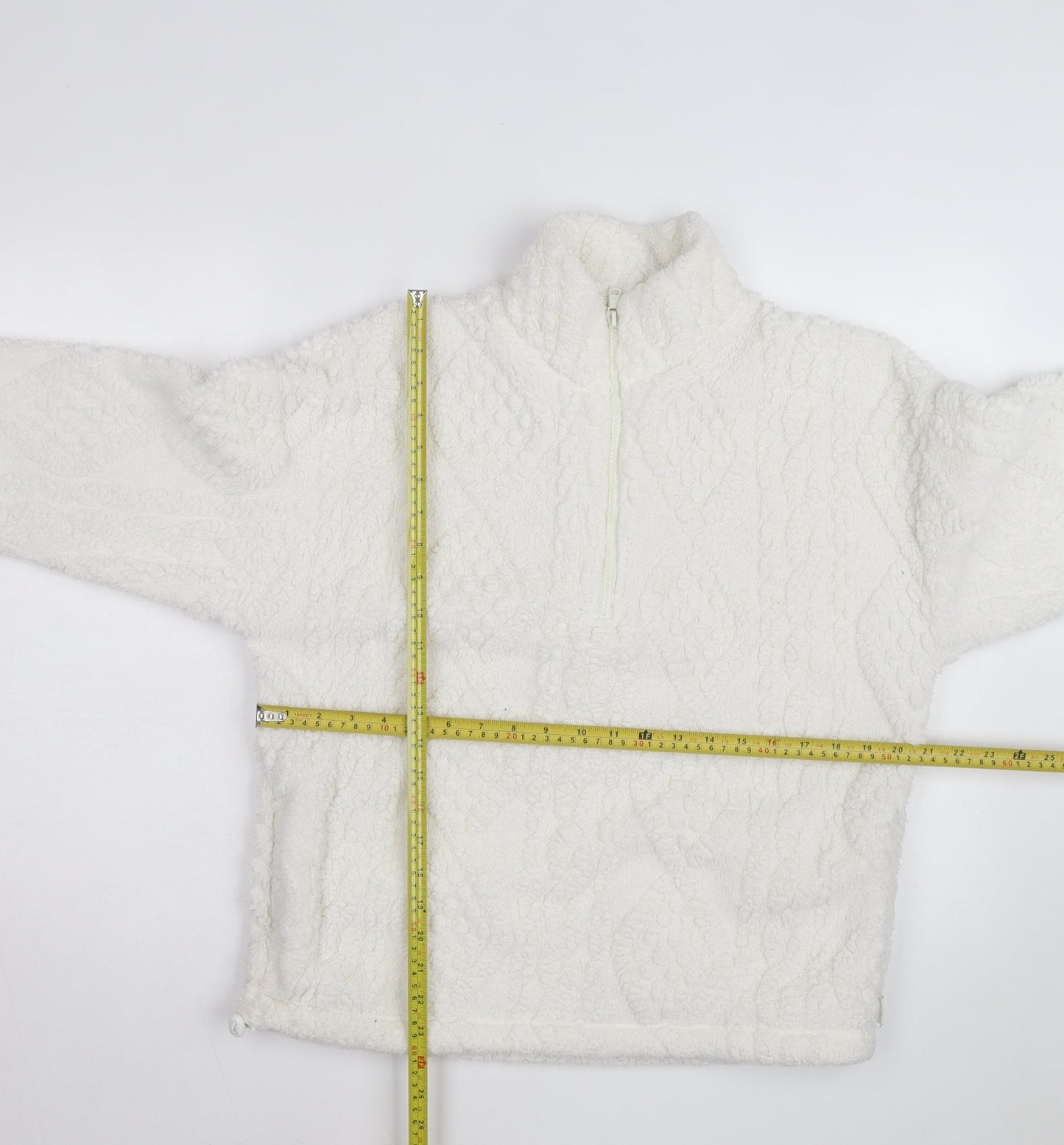 Gilly Hicks Men's White Fleece 1/2 Zip Pullover Jumper XS