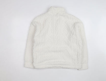 Gilly Hicks Men's White Fleece 1/2 Zip Pullover Jumper XS