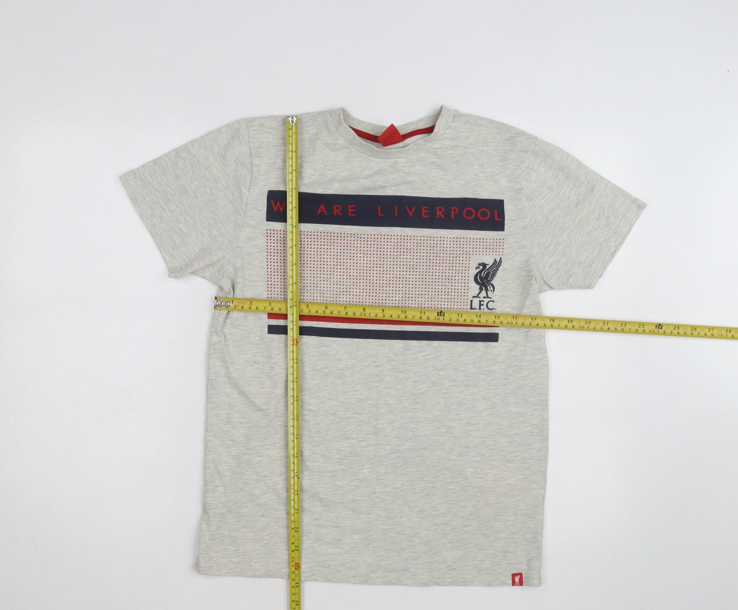 LFC Men's Grey Short Sleeve Crew Neck Graphic T-Shirt Size S