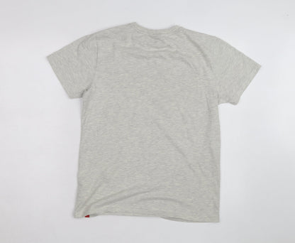 LFC Men's Grey Short Sleeve Crew Neck Graphic T-Shirt Size S