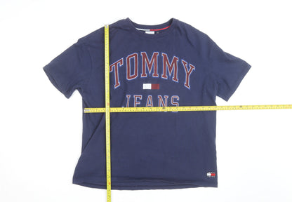 Tommy Jeans Men's Blue Large Logo Graphic T-Shirt