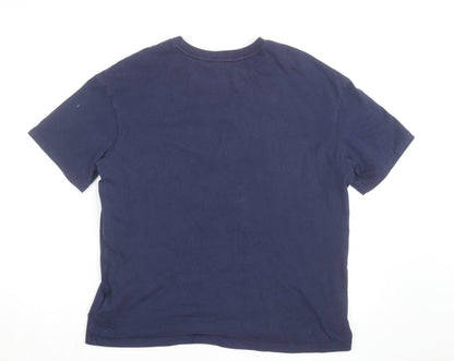Tommy Jeans Men's Blue Large Logo Graphic T-Shirt