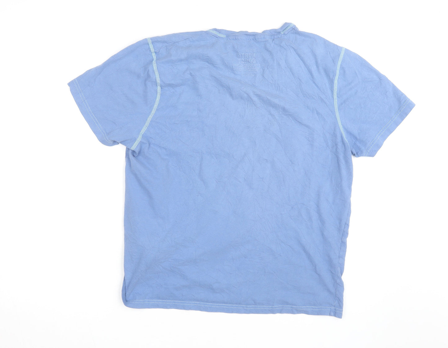Marks and Spencer Mens Blue Surfboard Graphic Cotton T-Shirt L