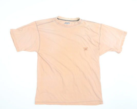 Watsons Heavies Men's Beige Vintage Cotton Crew Neck T-Shirt One Size