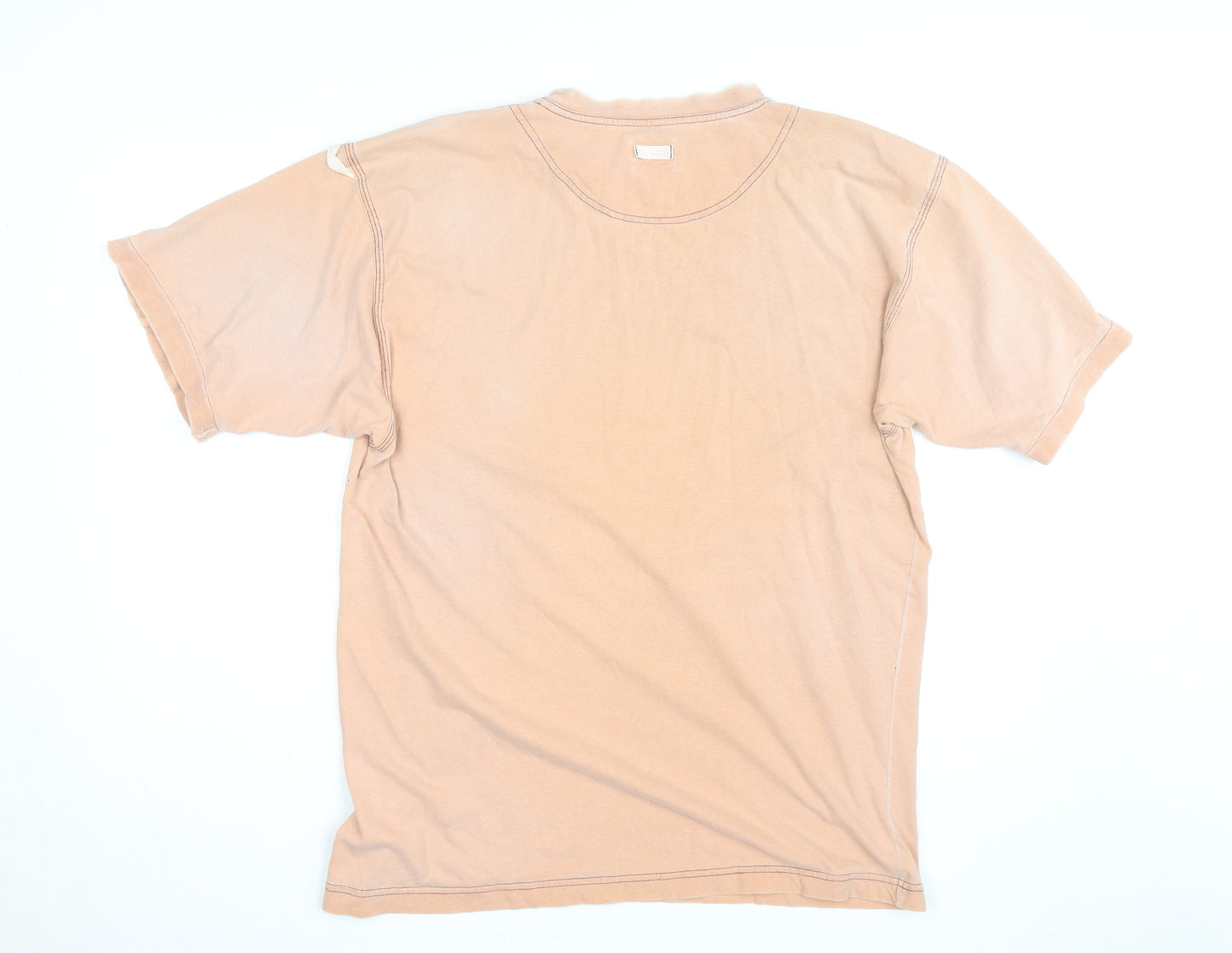 Watsons Heavies Men's Beige Vintage Cotton Crew Neck T-Shirt One Size