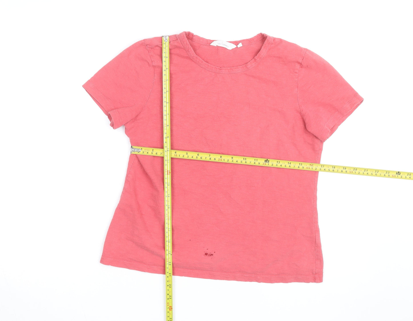 Seasalt Cornwall Women's Pink Cotton Crew Neck T-Shirt Size 12