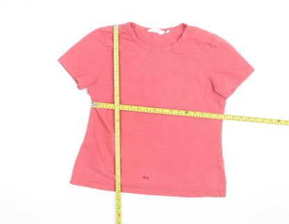 Seasalt Cornwall Women's Pink Cotton Crew Neck T-Shirt Size 12