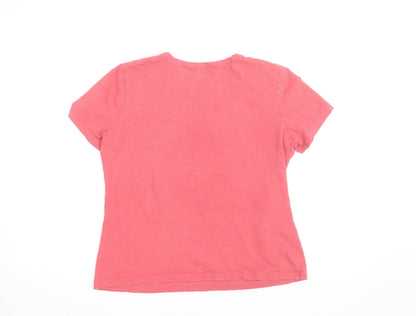 Seasalt Cornwall Women's Pink Cotton Crew Neck T-Shirt Size 12