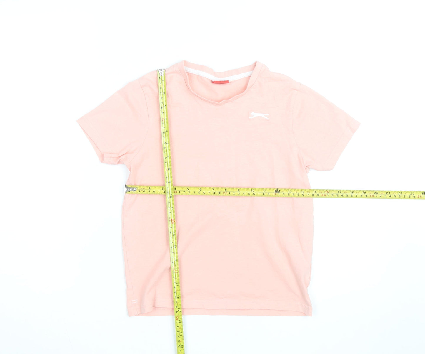Slazenger Girls Pink Lightweight Cotton Logo T-Shirt 9-10 Years