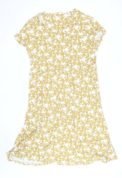 Seasalt Cornwall Women Yellow Cotton A-Line Dress Size 20