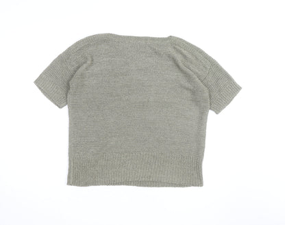 Wallis Women’s Grey Short Sleeve Knit Pullover Jumper M
