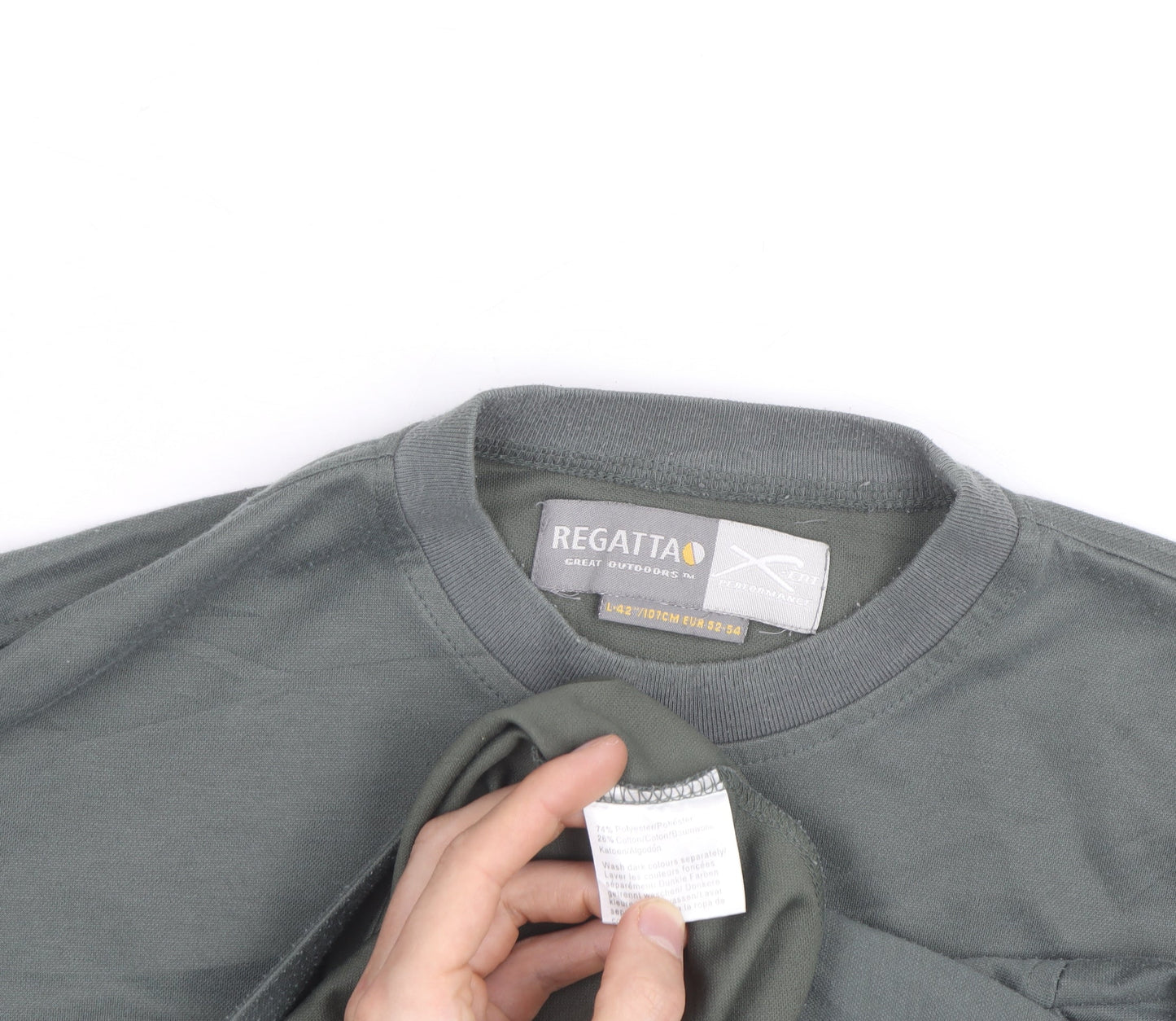 Regatta Men’s Green L Crew Neck Outdoor Quick Dry T-Shirt