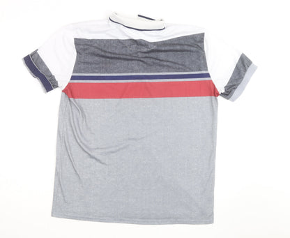 BOSS Mens Multicoloured 2XL Polo Shirt Cotton Blend Colourblock