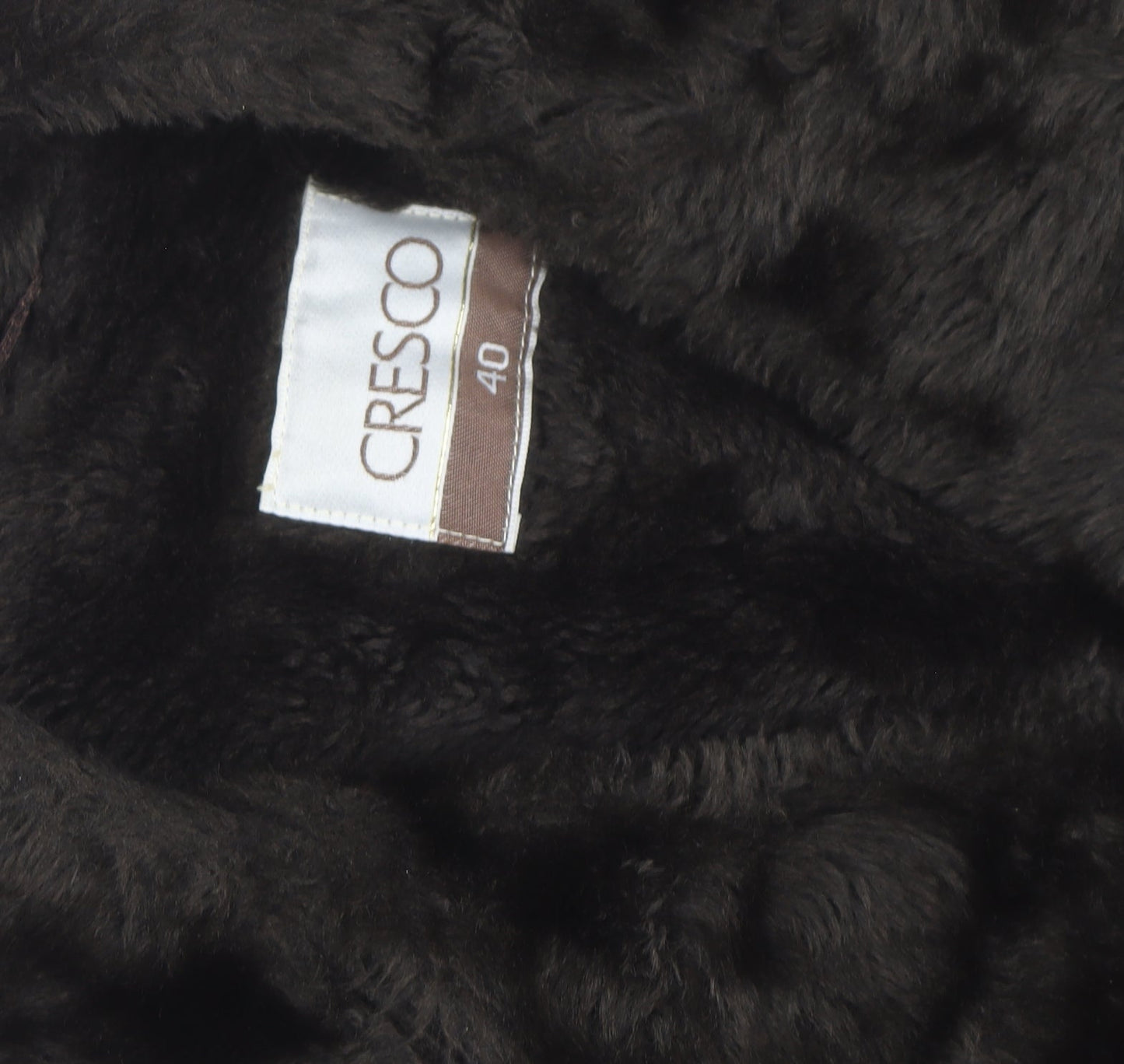 Cresco Men's Grey Wool Tweed Overcoat with Faux Fur Collar Size 40
