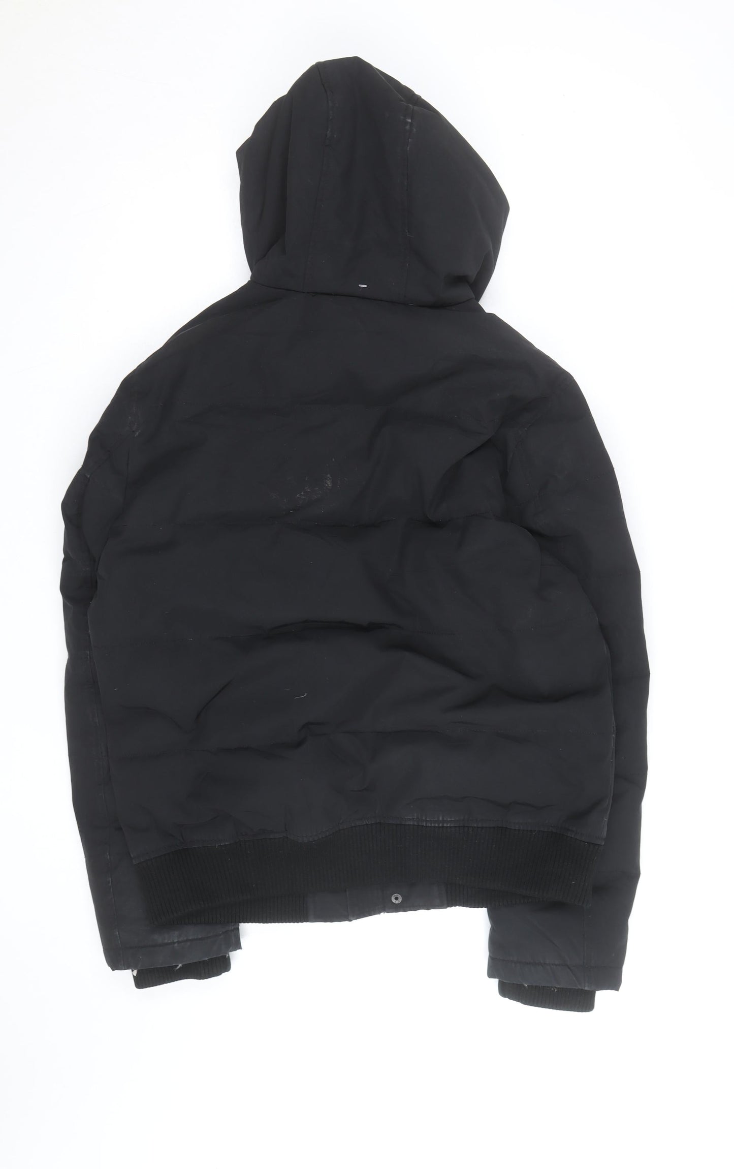 Tommy Hilfiger Men's Black Hooded Puffer Jacket Size M Winter Coat