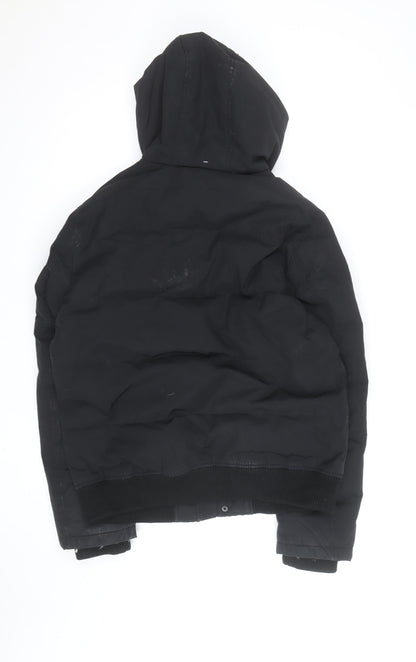 Tommy Hilfiger Men's Black Hooded Puffer Jacket Size M Winter Coat