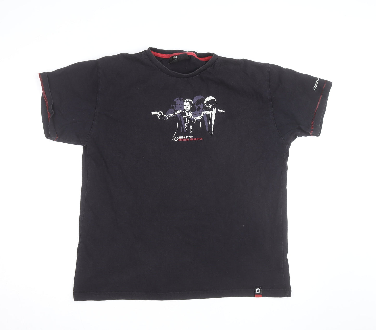 INDYSTAR Men's Black XL Graphic Movie Retro Cotton T-Shirt