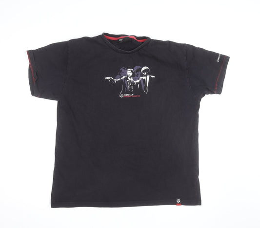 INDYSTAR Men's Black XL Graphic Movie Retro Cotton T-Shirt
