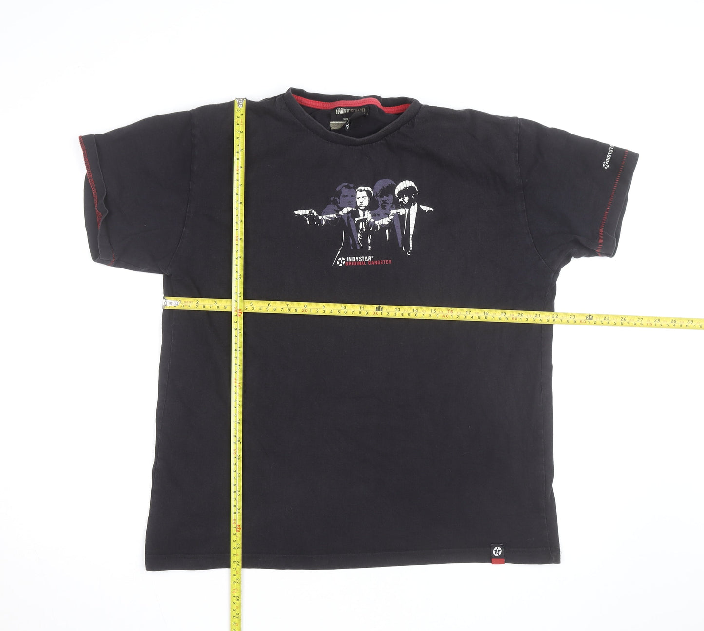 INDYSTAR Men's Black XL Graphic Movie Retro Cotton T-Shirt