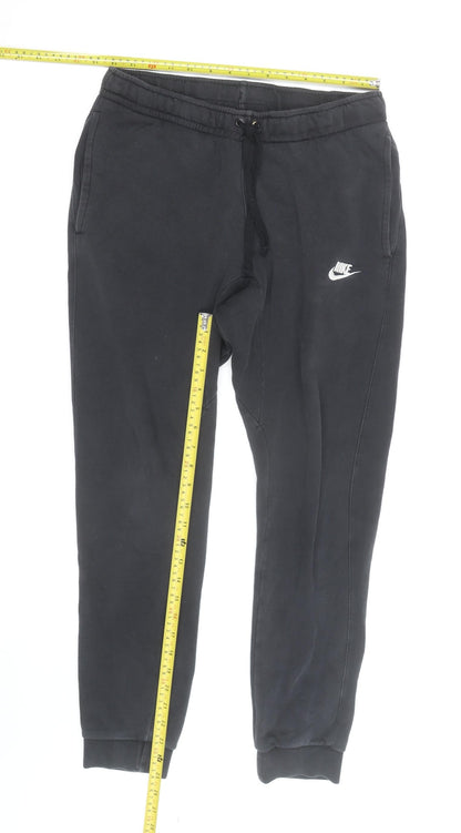 Nike Men's Black Fleece Jogger Trousers Size S Regular Fit