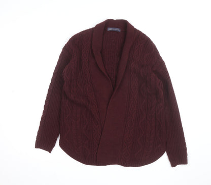 Marks and Spencer Women’s Brown Cable Knit Open Cardigan M
