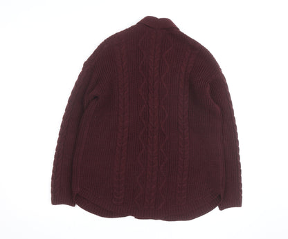 Marks and Spencer Women’s Brown Cable Knit Open Cardigan M