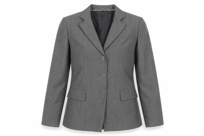 Anne Klein Women Grey Pinstripe Suit Jacket Size M Classic Fit