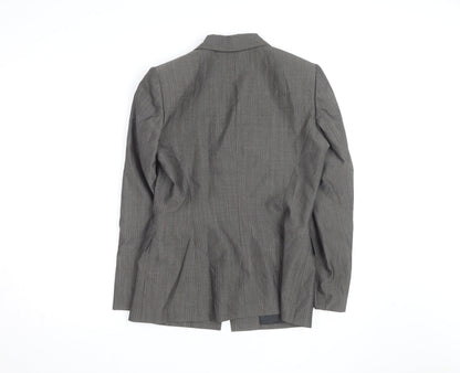Anne Klein Women Grey Pinstripe Suit Jacket Size M Classic Fit
