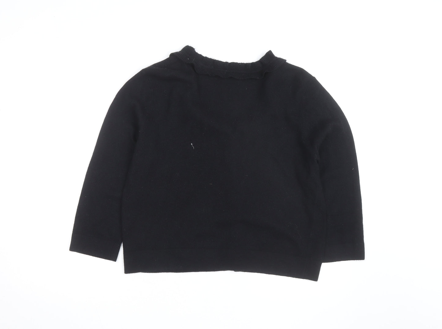 DKNY Women Black Cashmere Button Cardigan XL