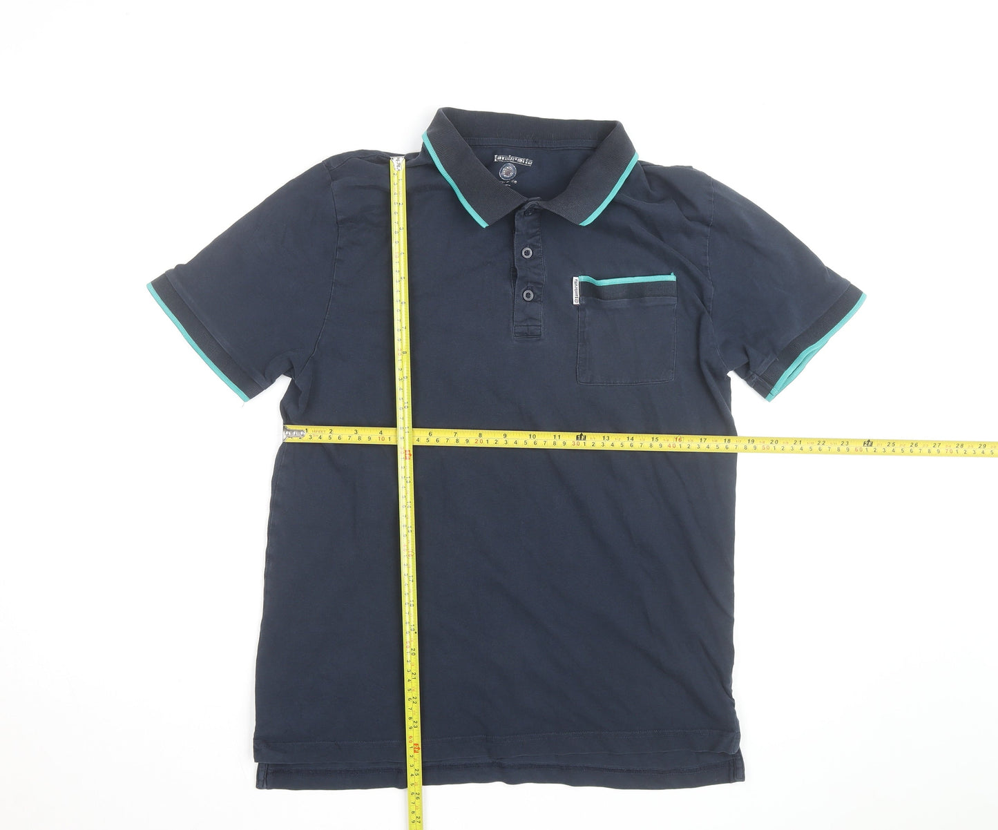 Lambretta Men's Blue Cotton Polo Shirt Size L Short Sleeve Retro Style