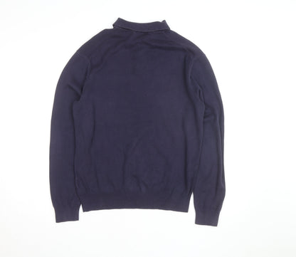 Polo Ralph Lauren Men’s Blue Pima Cotton Long Sleeve Polo Shirt M