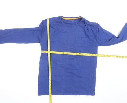John Lewis Women's Blue Long Sleeve Cotton Basic T-Shirt Size 14