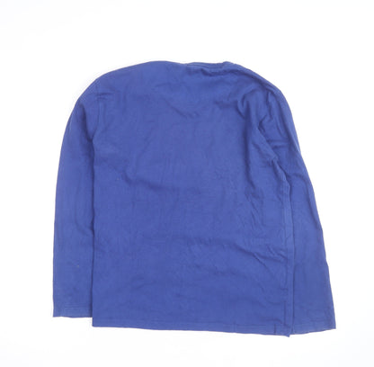 John Lewis Women's Blue Long Sleeve Cotton Basic T-Shirt Size 14