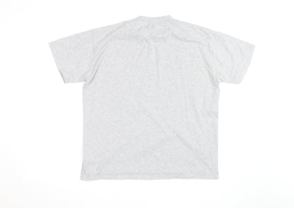 NA-KD Men’s Grey Crew Neck Short Sleeve Cotton T-Shirt Size S