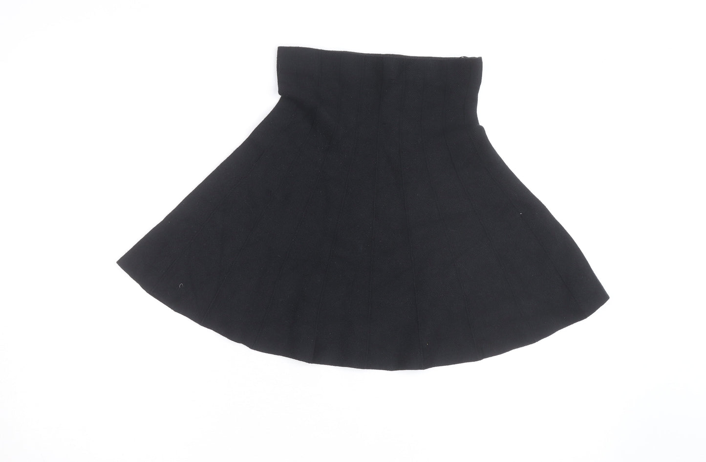 Pink Vanilla Women's Black Skater Short Skirt Size S High Rise