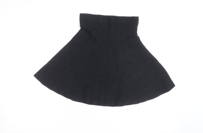 Pink Vanilla Women's Black Skater Short Skirt Size S High Rise