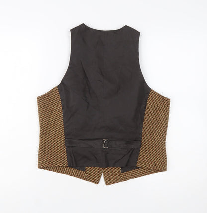 New York & Company Women's Brown Tweed Waistcoat Size 12 Classic Fit