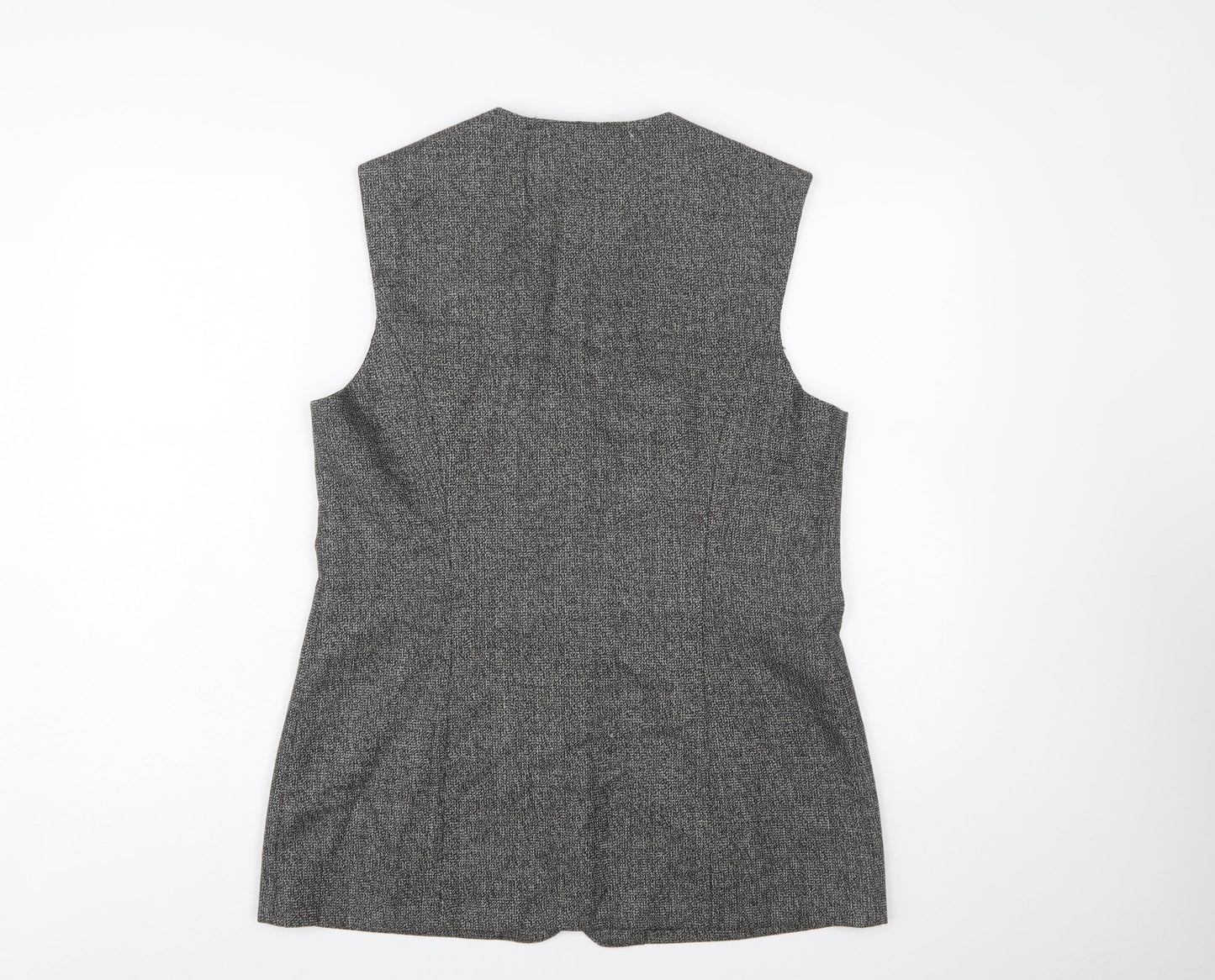 Conrad C Collection Grey Wool Embroidered Waistcoat Size 12 Women’s