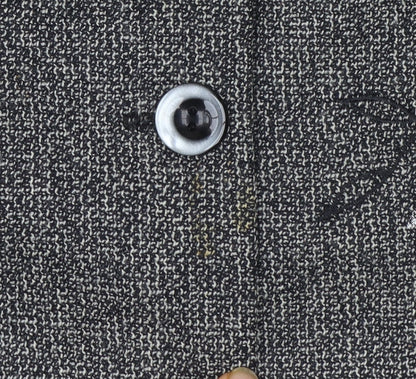 Conrad C Collection Grey Wool Embroidered Waistcoat Size 12 Women’s
