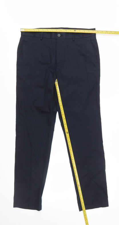 Farhi by Nicole Farhi Men's Blue 34R Slim Fit Chino Trousers