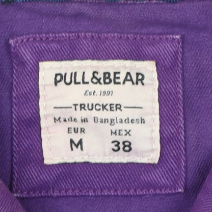 Pull & Bear Women's Purple Cotton Trucker Jacket Size 10