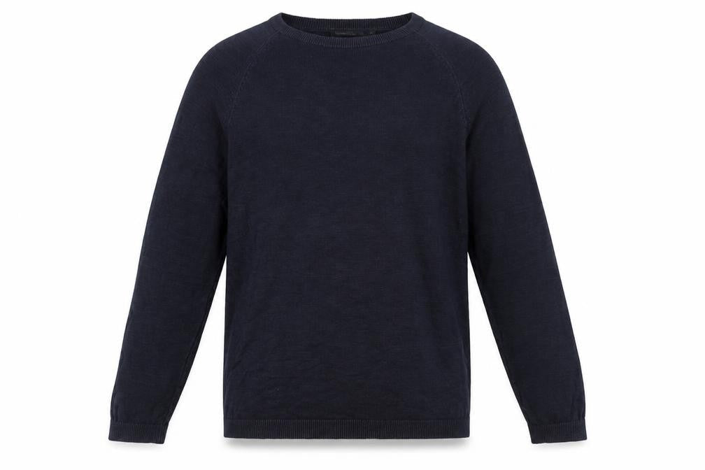 French Connection Men's Blue Cotton Crew Neck Pullover Jumper Size S